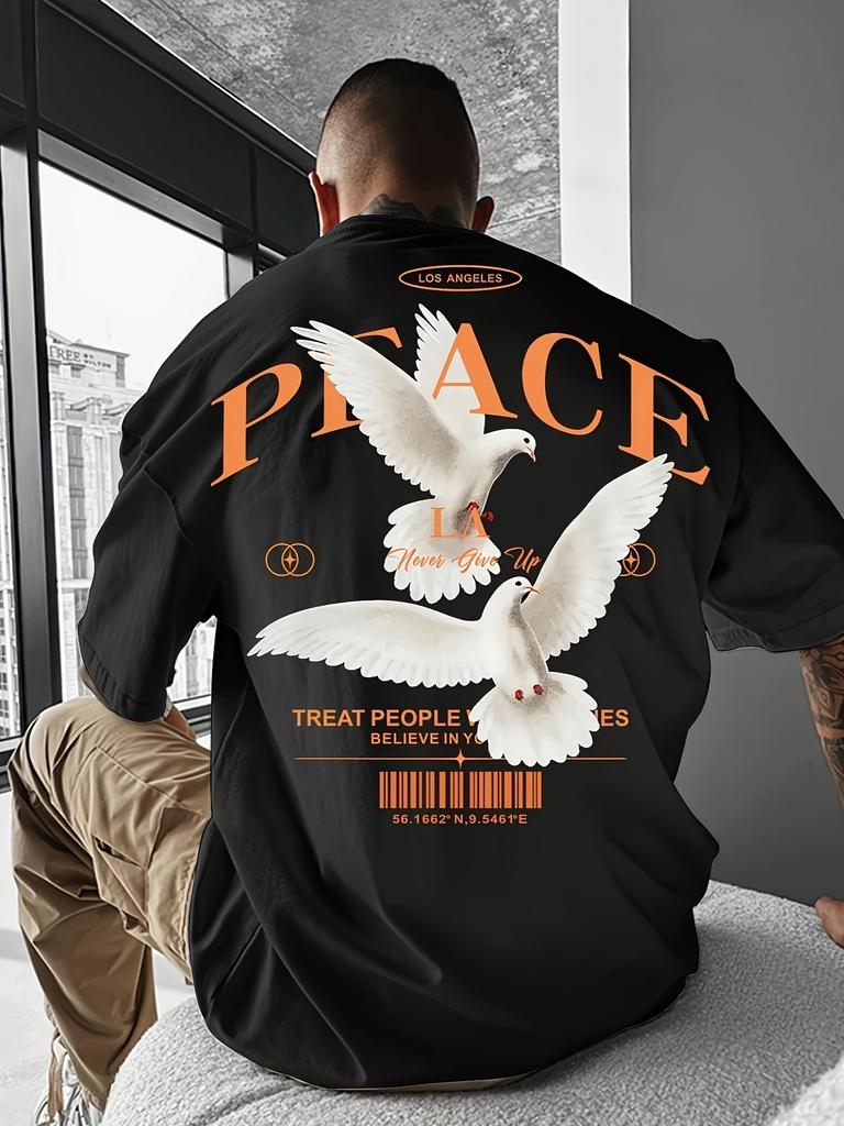 Men's Casual Fashion Printed Short Sleeve Crew Neck High Quality Top Daily Wear Outdoor Activities T-Shirt Unisex Streetwear