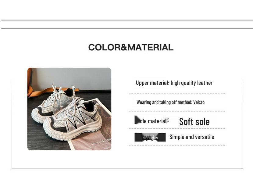 Trendige Kinder-Frühjahr 2026 Laufschuhe mit weicher Sohle - Jungen-Reifensohle & Mädchen-Mesh-Sneaker