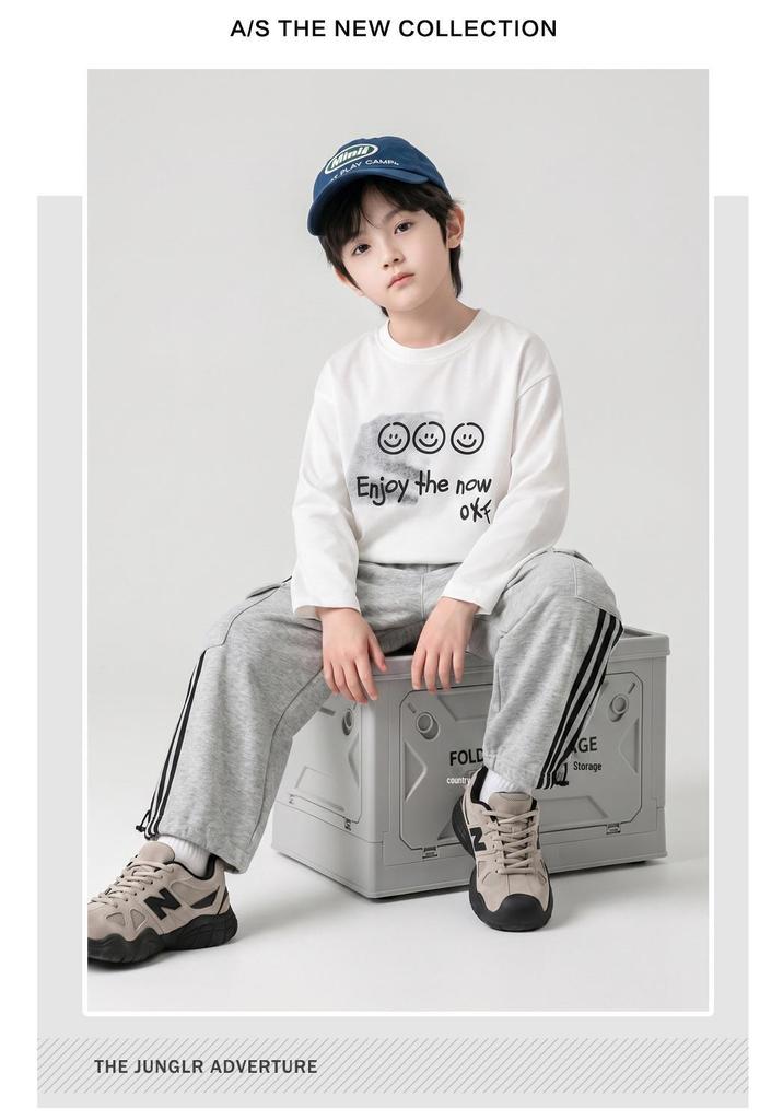 Beiteng Autumn Kids' Korean Style Pure Cotton Long Sleeve Cute Top