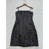 Export Single 4 Si3nn @ Black Classy Jacquard Waist-Tight Dark Pattern Suspender Skirt Waist-Tight Elegant Little Dress Dress