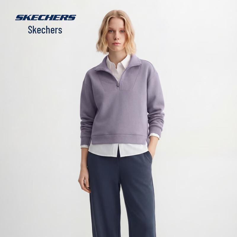 Skechers Women s Knitted V-Neck Pullover Sweatshirt L