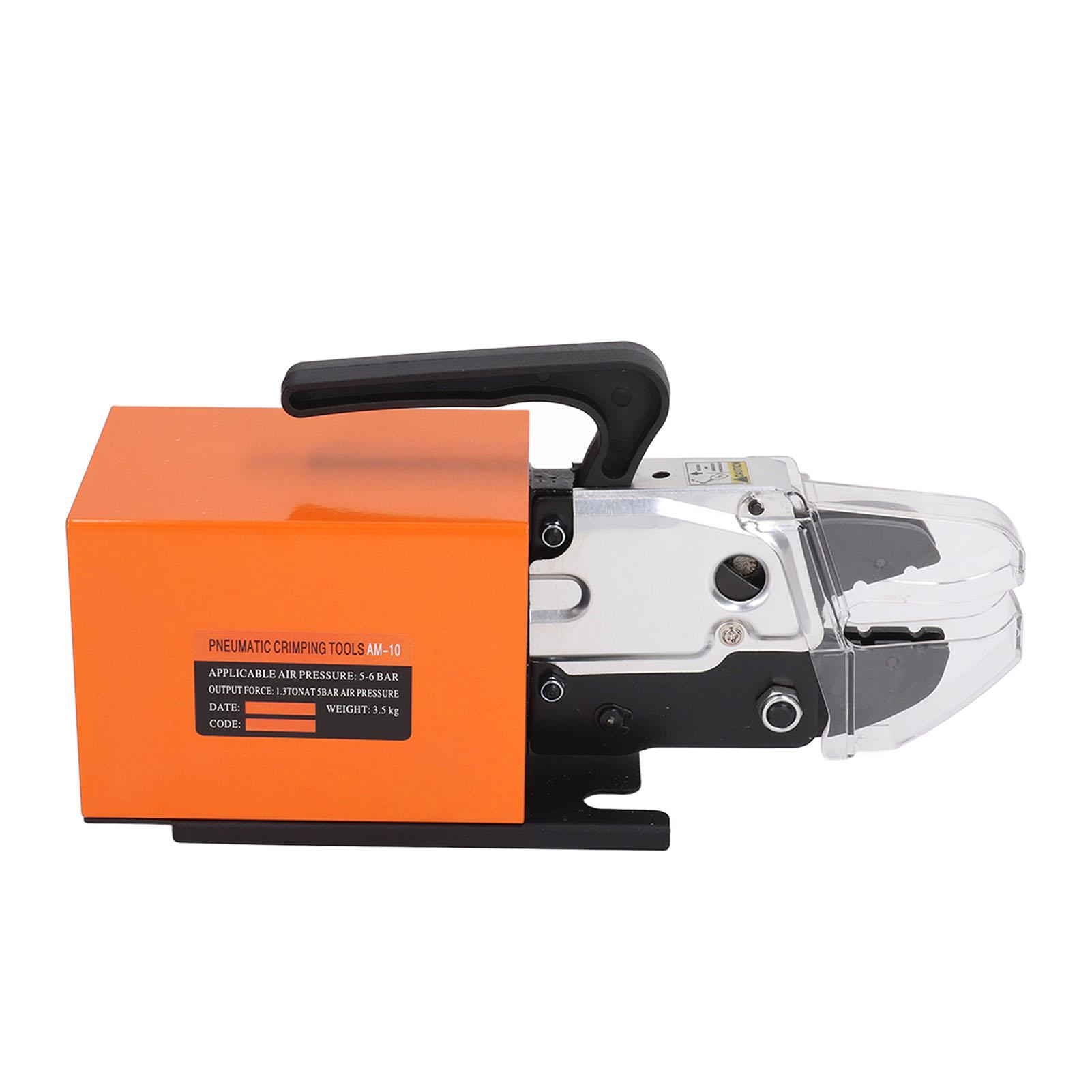 

Pneumatic Crimper with 4 Set Molds Air Powered Wire Crimper for Machine Equipment