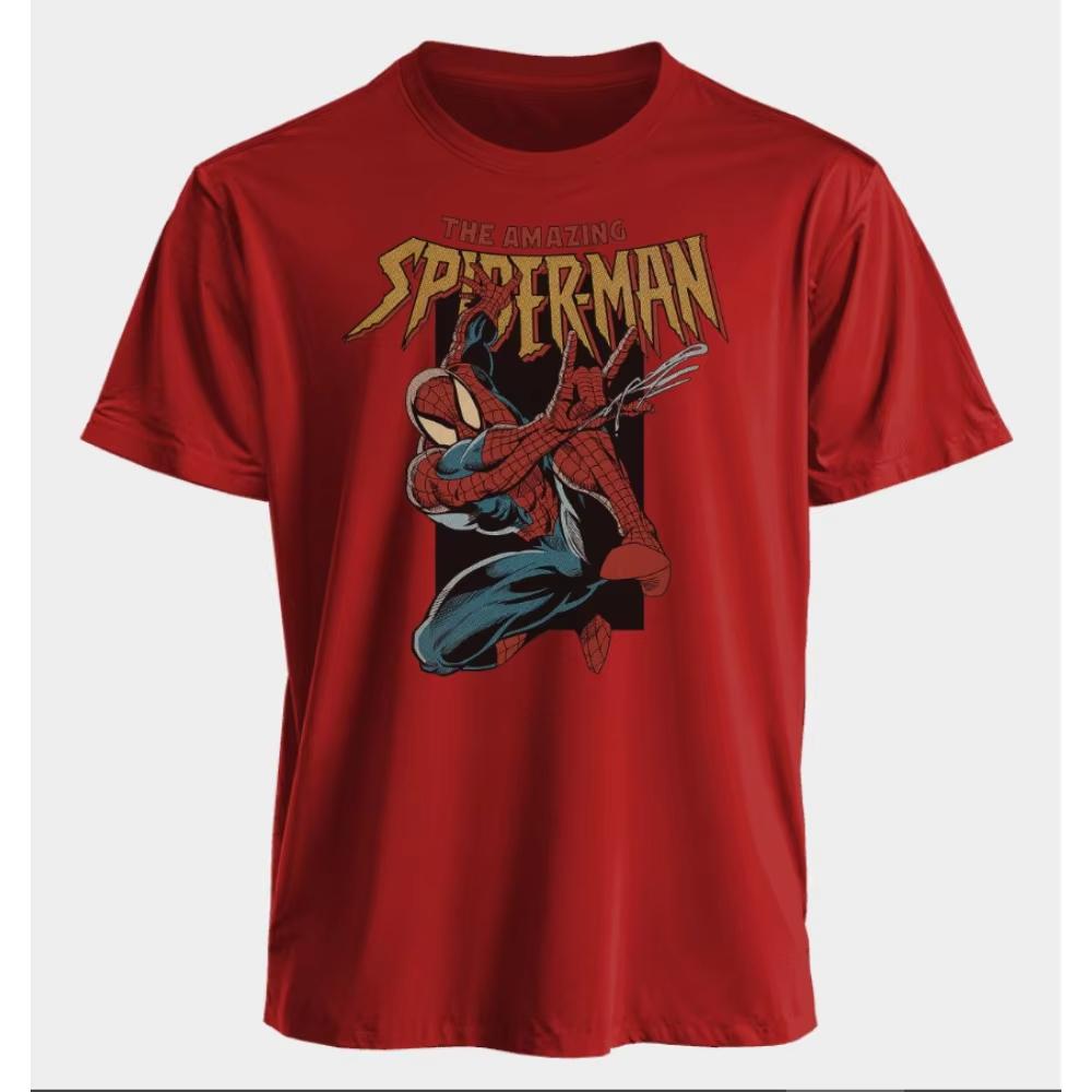 

2026 new Magical SpiderUnisex Retro Print TShirt Unisexs and Womens Summer Pure Cotton LooseFitting TShirt Superhero S