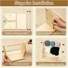Yarn Holder Dispenser Wood Crochet Spool Holder Double-Rotating Crochet Spool Holder Portable Yarn Storage Organizer For