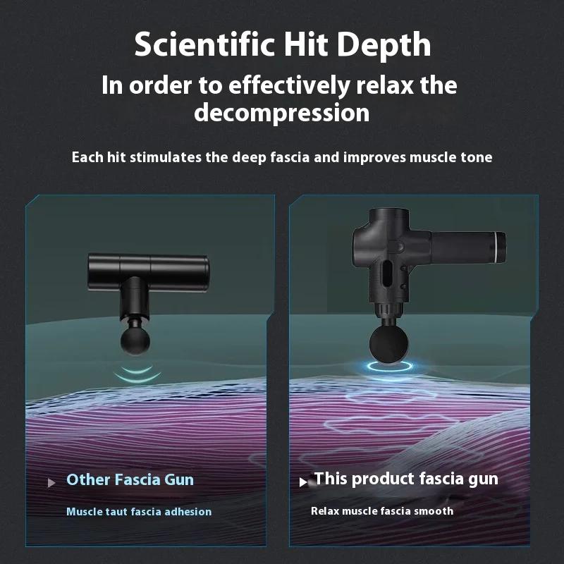 Multi functional yoga and fitness professional massager, intelligent multi level adjustment, muscle relaxation,impact fascia gun