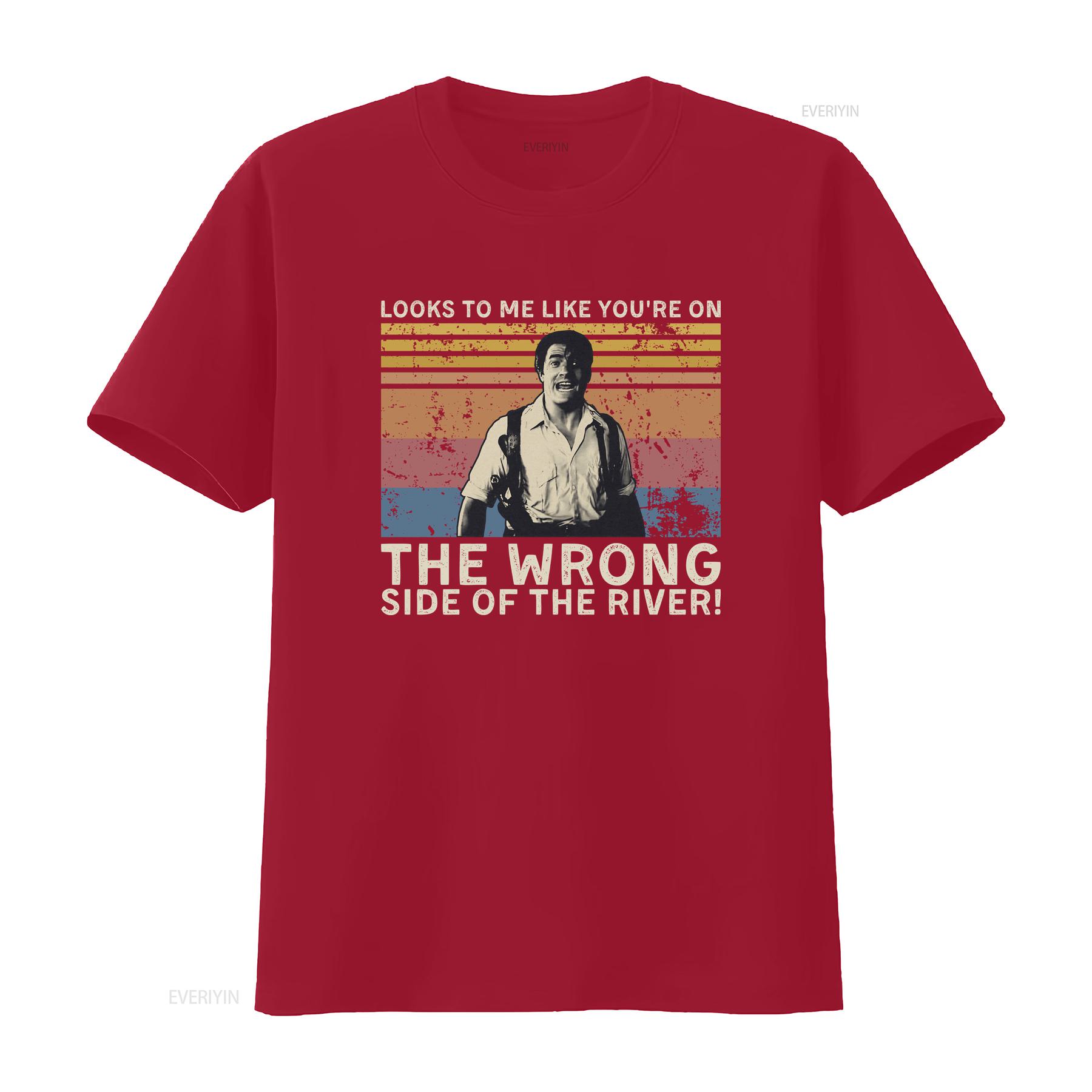 

Looks to Me Like Youre On The Wrong Vintage T Shirt SweaT vintage Washed fashion Comfortable homme Soft designer clothes S