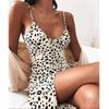 QICED Fashion Summer Spring Sleeveless V-Neck Casual Dresses
