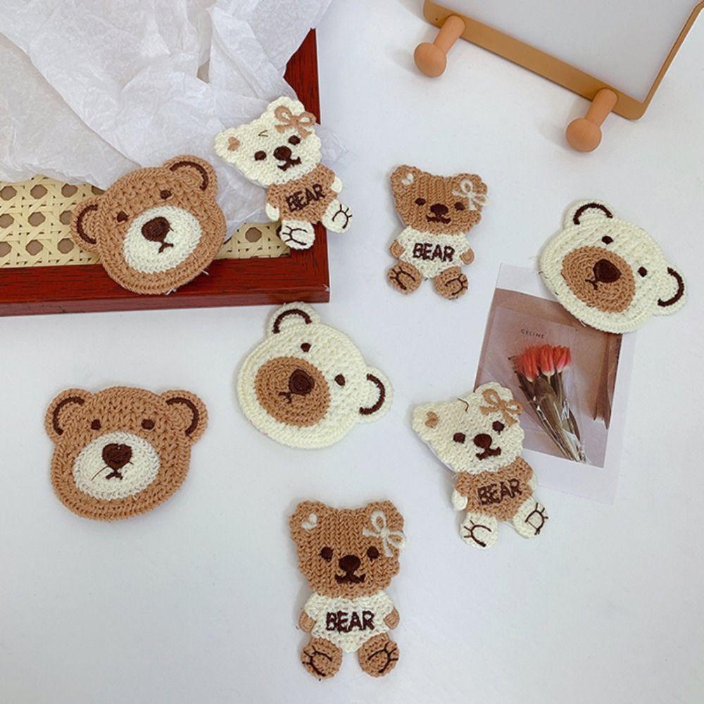 Mini For Clothes Cartoon Clothes Decoration Animal Bear Embroidery Stickers Appliques Patch Badge