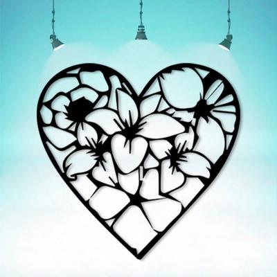 Vintage Heart Metal Wall Art Porcelain Finish Iron Romantic Valentine Christmas Gift