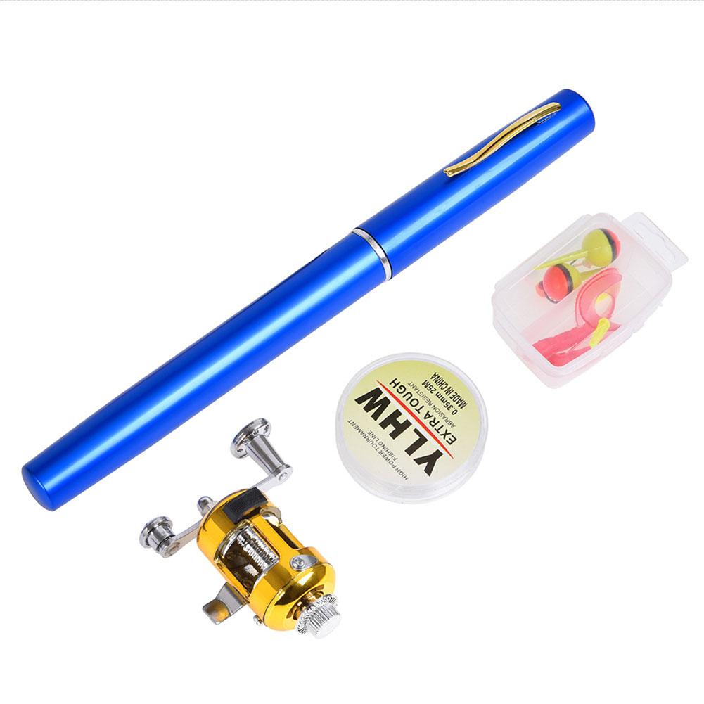 Fishing Rod Reel Combo Set Mini Telescopic Portable Pocket Pen Fishing Rod Pole Reel Lures Baits Jig Hooks Kits Type
