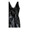 Salvatore Ferragamo Scoop Neck Patent Leather Midi Dress Black