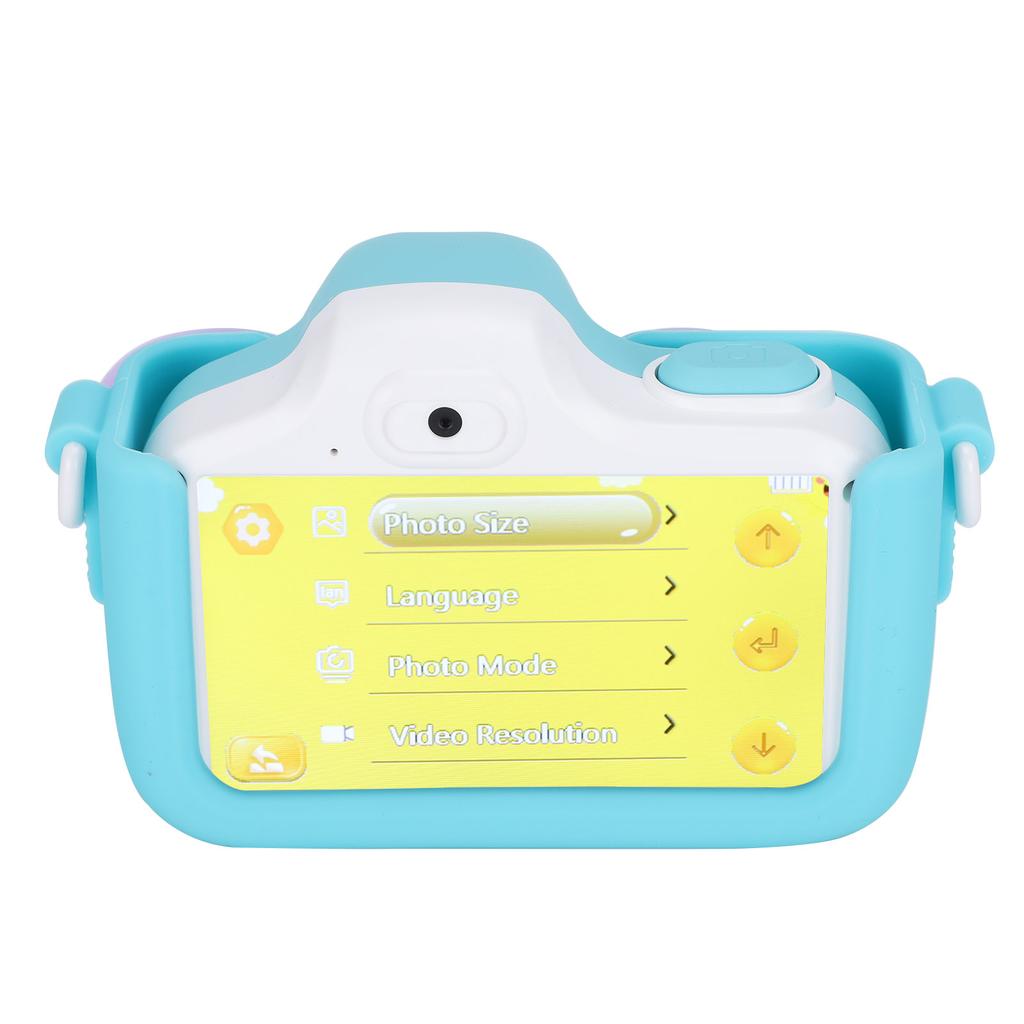 48MP Children Digital Camera 3.0in HD IPS Touch Screen WIFI Video Recording CameraBlue (Elephant Pattern)
