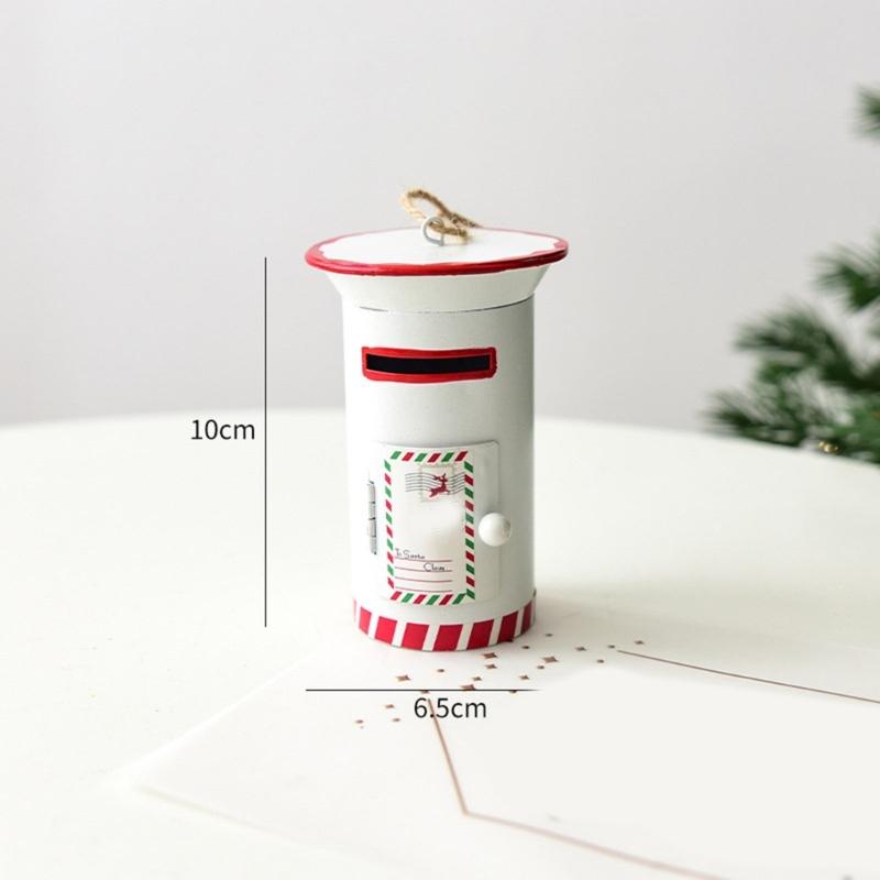 Iron Mailbox Hanging Ornament Christmas Tree Decoration for Yard Mantels Porch Window Display Holiday Party Centerpieces