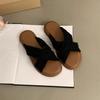Fashion Women's Slippers and Ladies Sandals Soft Shoes Thick Slides Sabot Korea Style Top Designs New Chic Elegant Non Slip Small Size