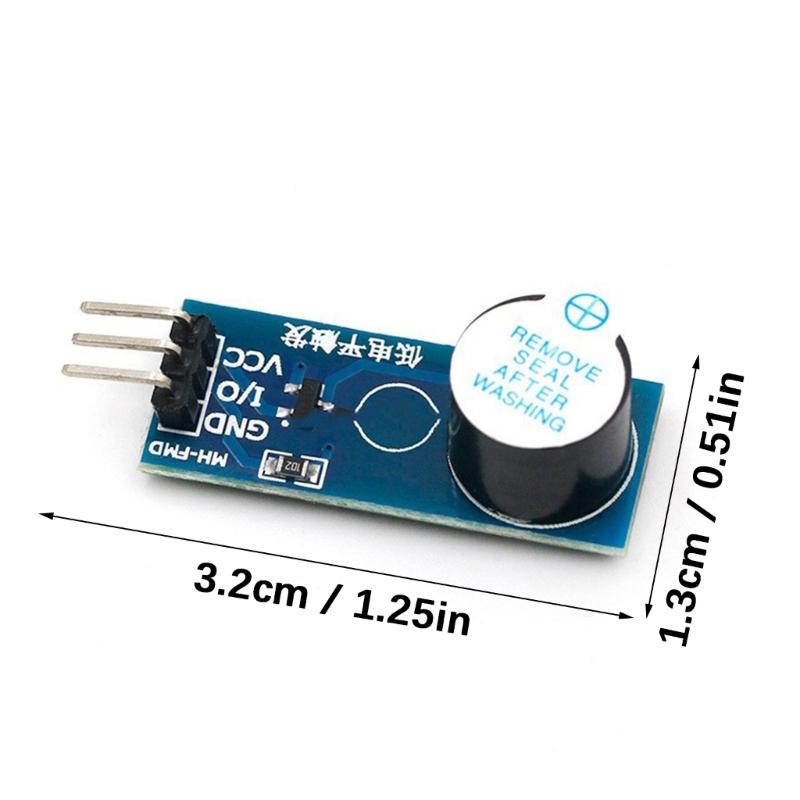 DC3.3-5V Passive Buzzer Alarm Module for Microcontroller Systems Low Level Triggers Design 9012 Drive Stable Performances