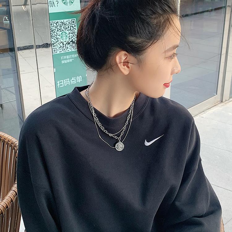 Personality Multi-Layer Stacked Necklace Women'S Fashion Design Sense Sweater Chain Simple Temperament Collarbone Chain