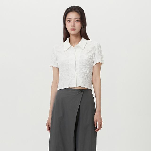 Спортивная укороченная блузка с воротником Slim Fit Ar2Wb473 Sky Blue/Ff