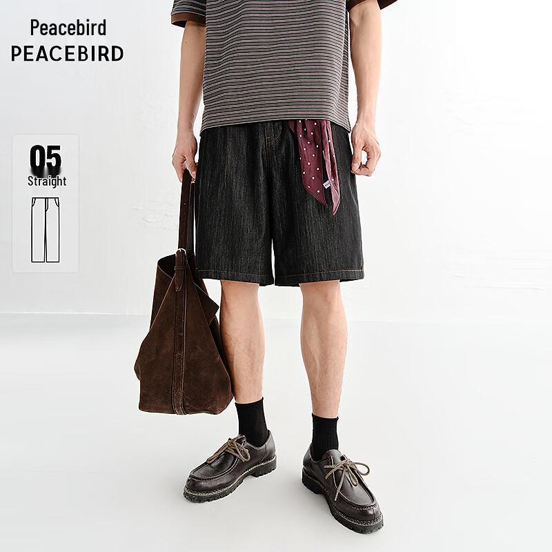 Peacebird Men s Straight-Leg Washed Denim Shorts 34