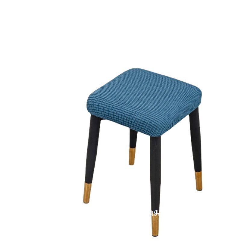 Elastic Velvet Stool Cover for Makeup or Bedroom Vanity - Thickened and Square Design