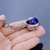 Luminous 12 Constellations Keychain Double-Sided Glass Ball Zodiac Pendant Key Ring