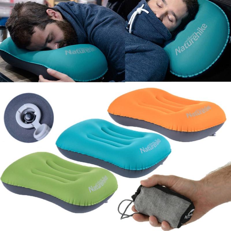 Naturehike Letter Print Travel Inflatable Pillow For Long Flights And Outdoor Use