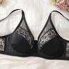 Soutien-gorge Noir à Couture en Dentelle Grande Taille avec Armatures Lingerie Grande Taille