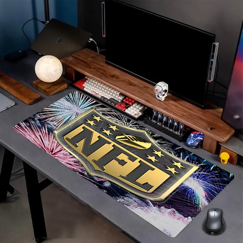 NFL Print Mouse Pad, Anti‑Slip Desktop keyboard Mat, for PC Laptop Gaming Working Daily Use, Cool Festival Surprise Gift