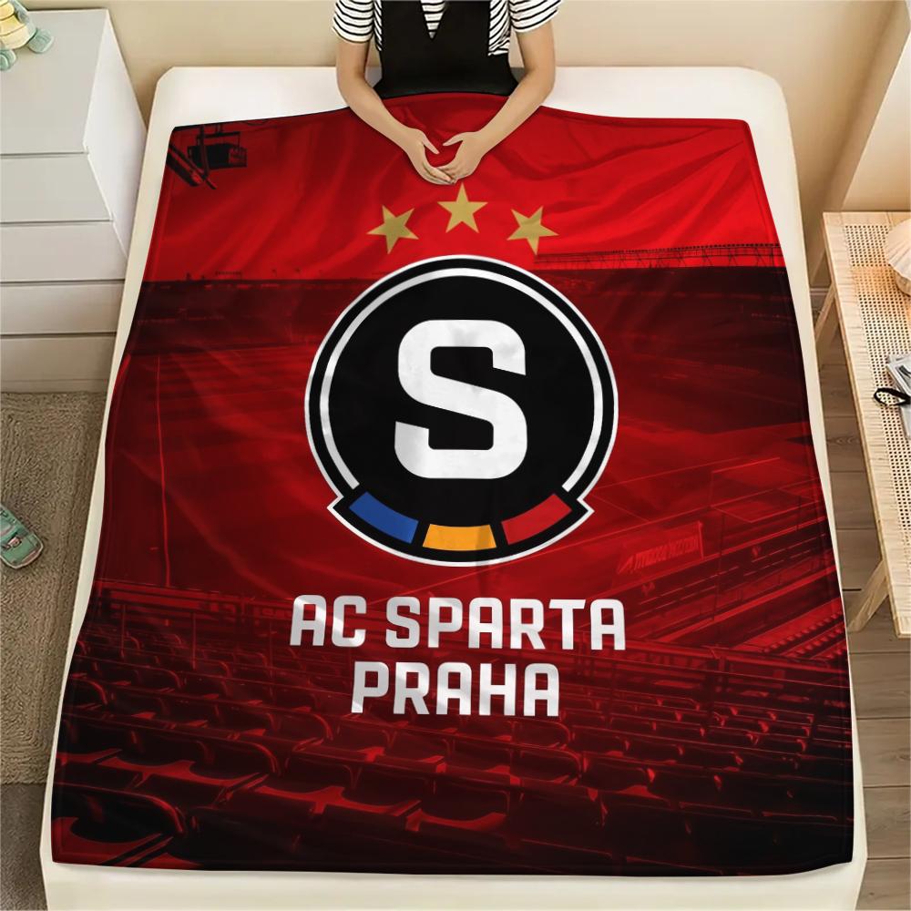 Sparta Prague Football Emblem,pattern Flannel Blanket, High quality Comfortable for All Seasons, Home Decor, Warmth and Comfort, Perfect for Gifts.
