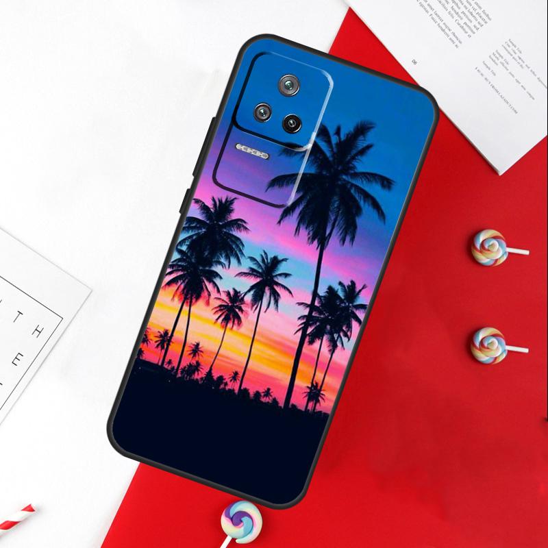 Sunset Palm Trees Cover For Xiaomi 13T 11T 12T 14T Pro 13 14 15 Ultra POCO X7 Pro X3 X5 X6 F5 F6 M6 Pro Case