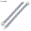 14mm Kristall Miami Iced Out Cuban Link Kette Armband Für Männer&Frauen Volle Strasssteine Anhänger Hip Hop Schmuck Kette Großhandel Geschenk