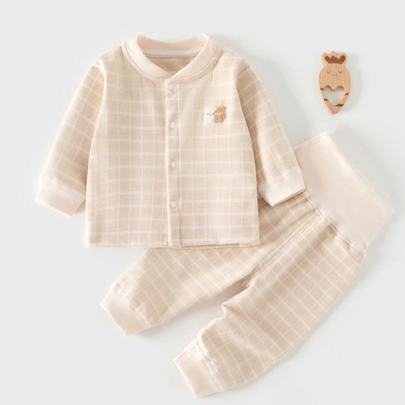 Baby Thermal Underwear Set With High-Waist Tummy Protection Cotton Soft Winter Pajamas Newborns 0-12 Months