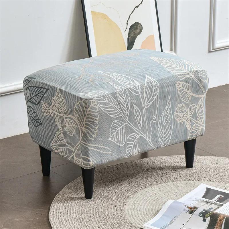 Blumendruck Ohrensesselbezug mit Sitzkissenbezug Stretch Spandex Sofabezüge Nordischer Sofaüberwurf Elastischer Sesselbezug