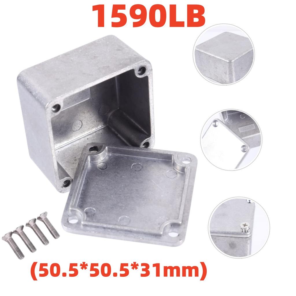 Miwayer 1590LB 50.5x50.5x31mm Aluminum Guitar Pedal Case - Lightweight Metal Stomp Box Enclosure w/Screws for DIY Effects Pedal