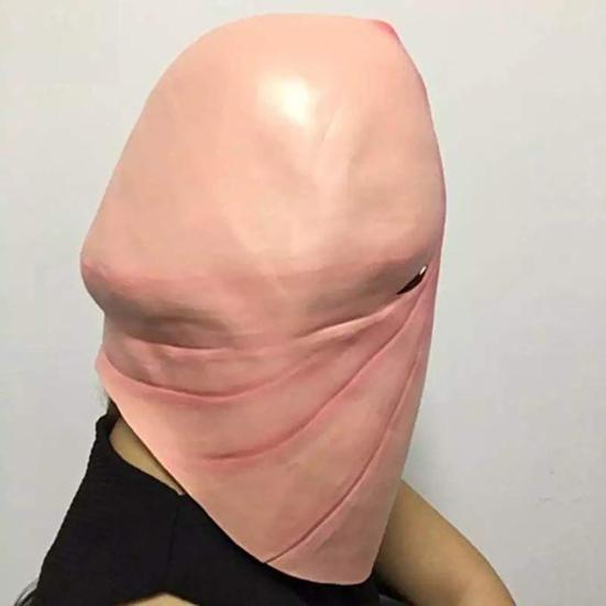 Lustige Latex Kopfmaske Halloween Streich Witz 3D Penis Schwanz Party Cosplay Kostüm