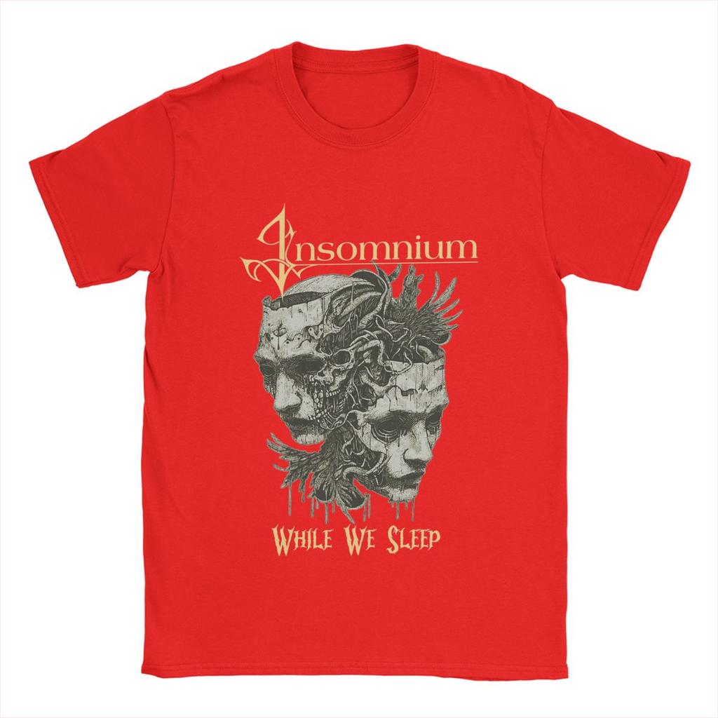 Herren T-Shirt Insomnium While We Sleep Humor Reine Baumwoll-Tees Kurzarm T-Shirt Rundhals Kleidung Große Größe