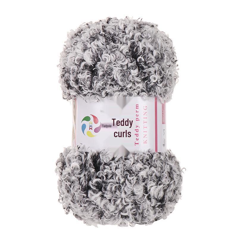 Curly Faux Fur Plush Yarn for DIY Hand-Knitting - Teddy, Doll Accessories, Scarf, Hat, Vest, Thick Coral Fleece