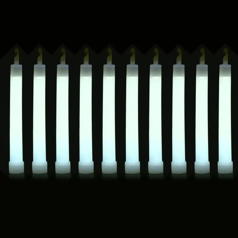 30pcs Glow Light Sticks Waterproof Military Concert Party Light Stick with Hook Camping Hiking Walking Festival Supplies