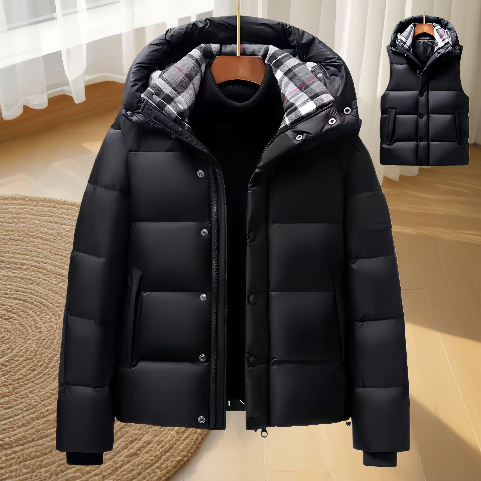 Men`s Plus Size Winter Hooded Jacket