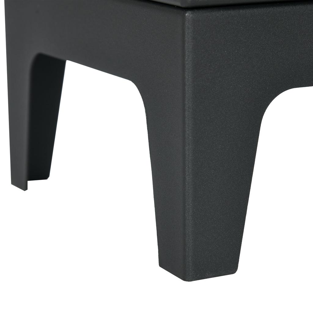 Camino a etanolo da appoggio stile contemporaneo con circa. Serbatoio da 1,2L copertura 25 m² 39 x 26 x 54 cm nero