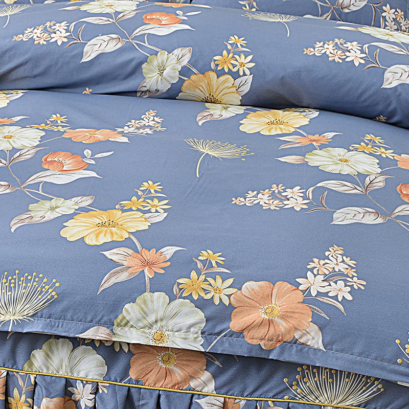 Luxury Floral Patterns Comforter Cover 1Pc Quilt Cover Skin-friendly Breathable Soft Duvet Cover with Zipper Queen Size Bedding