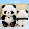 Adorable Panda Plush Toy Stuffed Animal Pillow 36cm 0.33kg Short Hair Cartoon Style