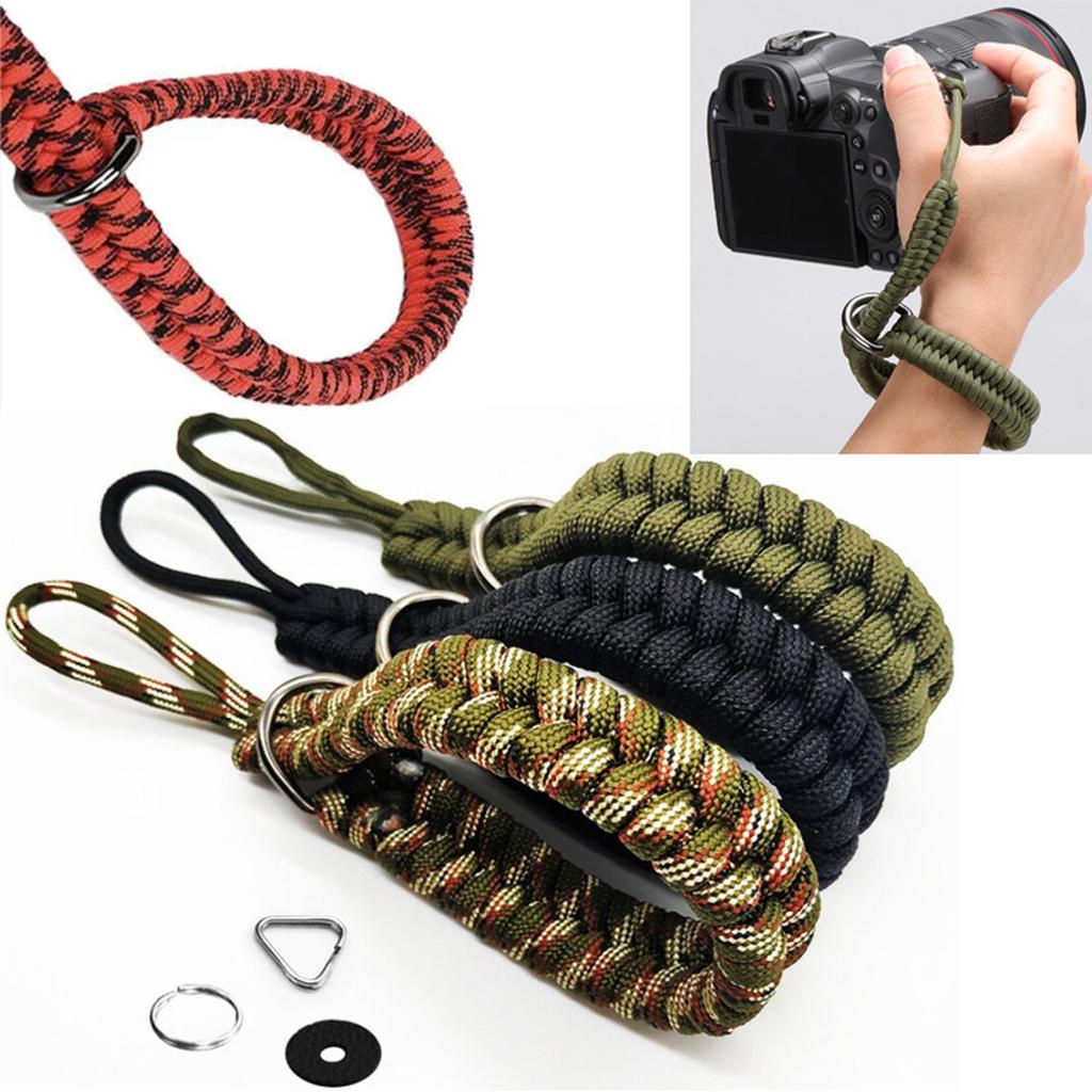 Quick Release Camera Hand Strap Adjustable Nylon Paracord Braid Hand Slings for DSLR Mirrorless Camera Security