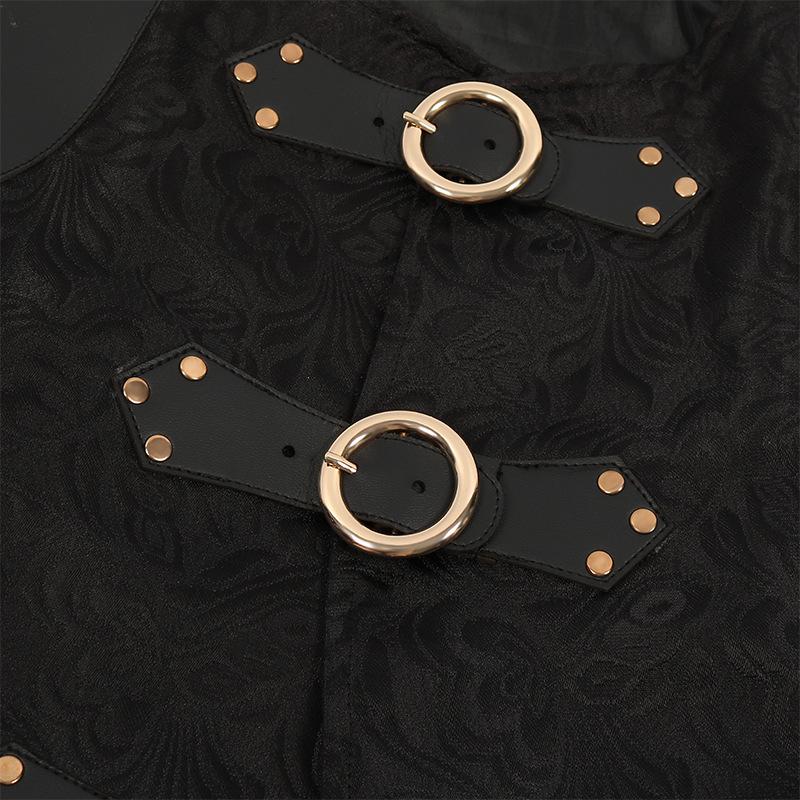 Men's Medieval Patchwork Vest Retro Waistcoat Halloween Costume