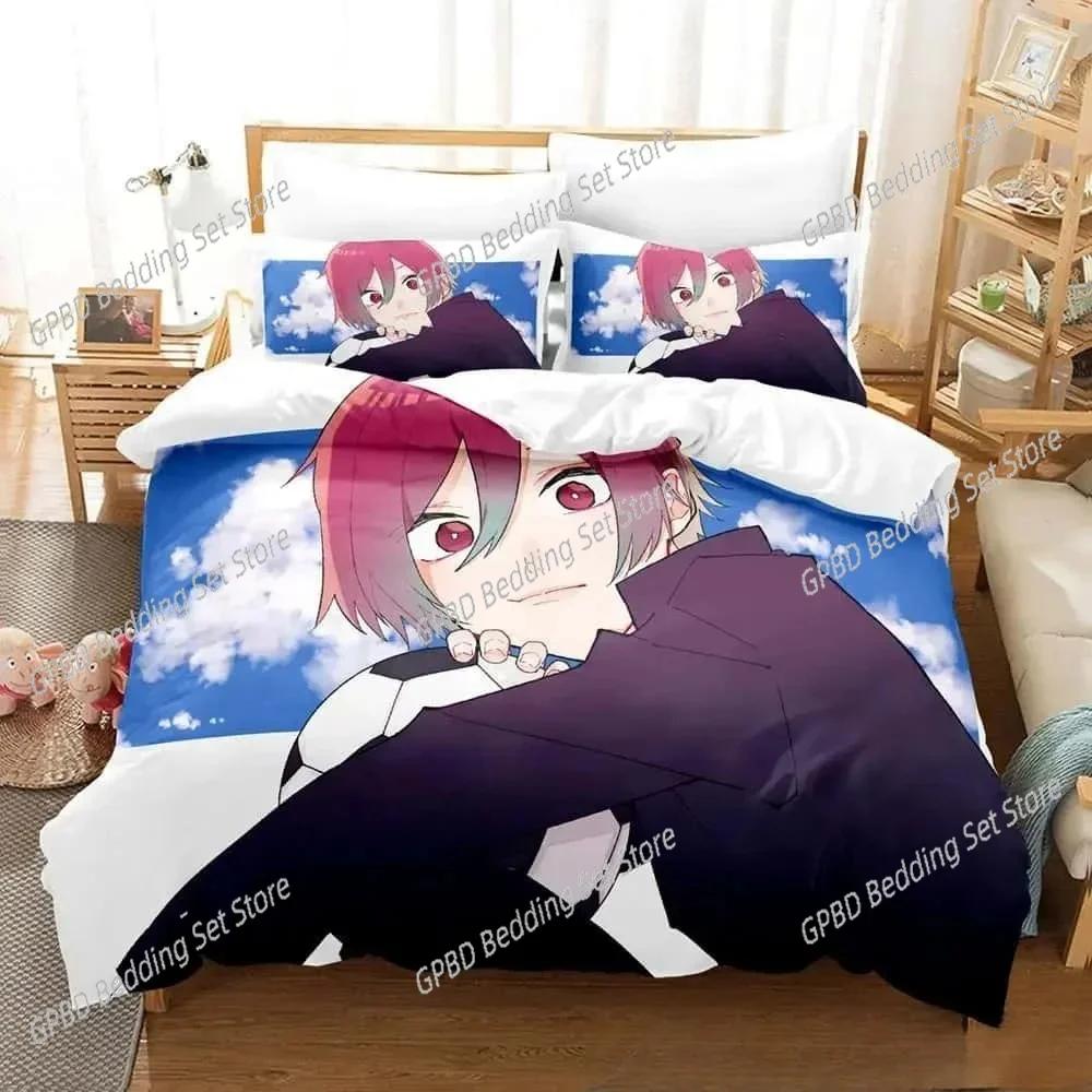 Fashion 3D Print Anime Blue Lock Comfortable Duvet Quilt Cover Pillowcase Bedding Set Children Bedroom Decoration Home Textile