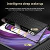 Luxury Genuine Leather Crocodile Flip Case For Huawei Mate X6 X5 X3 Smart View Window Invisible Metal Kickstand Case Cover