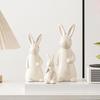 Kleine Hasenstatue Keramik Hasenfigur Liebenswertes Geschenk für Tierliebhaber