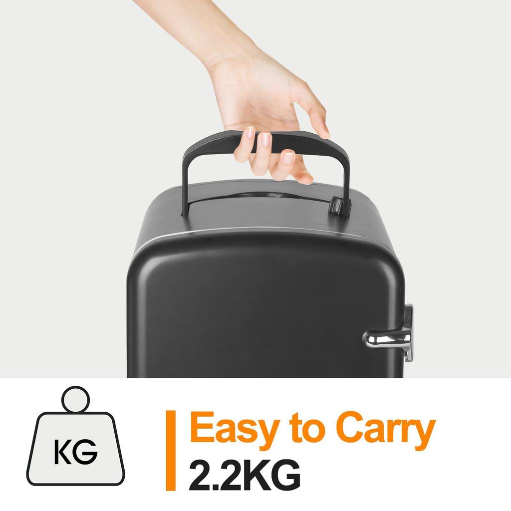 Minikjøleskap 36W 4L 6bokser Kapasitet Bærbart reisebilkjøleskap Kjøler og varmere Lavstøy 12V for hudpleie-snacks 110-240V