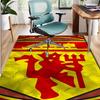 Manchester United F.C Pattern Rug, Indoor/Outdoor Mat, for Picnic, Gameroom, Bedroom, Office, Living Room, Home Decor Carpet, Birthday Gift