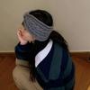 Windproof Bow Headband Ear Warm Wool Knitting Headdres Fashion Twist Knitted Hairband  Ladies