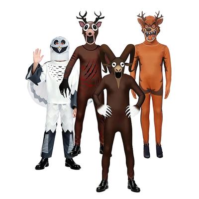 Horrorspiele 99 Nächte im Wald Kinder Cosplay Overall Kopfbedeckung Ideal für Männer und Frauen Ziege Hirsch Eule Cos… Mehr